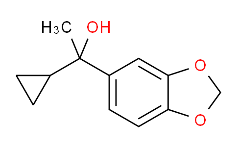 CAS No. 1202774-81-9, 1-(Benzo[d][1,3]dioxol-5-yl)-1-cyclopropylethanol