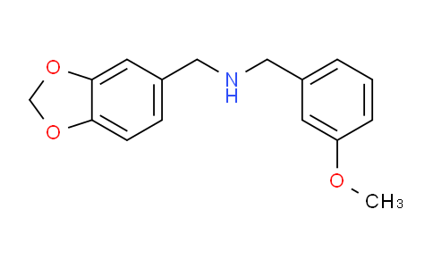 CAS No. 418774-45-5, 1-(Benzo[d][1,3]dioxol-5-yl)-N-(3-methoxybenzyl)methanamine