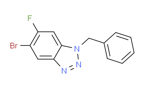 CAS No. 1365272-70-3, 1-Benzyl-5-bromo-6-fluorobenzotriazole