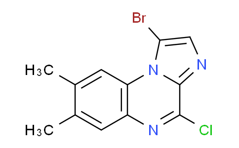 CAS No. 1254196-53-6, 1-Bromo-4-chloro-7,8-dimethylimidazo[1,2-a]quinoxaline