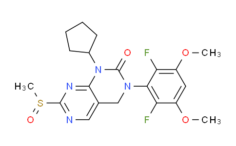 CAS No. 651734-99-5, 1-Cyclopentyl-3-(2,6-difluoro-3,5-dimethoxyphenyl)-7-(methylsulfinyl)-3,4-dihydropyrimido[4,5-d]pyrimidin-2(1H)-one