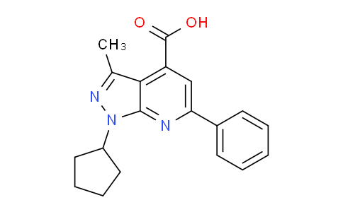 CAS No. 934063-00-0, 1-Cyclopentyl-3-methyl-6-phenyl-1H-pyrazolo[3,4-b]pyridine-4-carboxylic acid