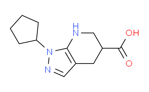 CAS No. 1710703-33-5, 1-Cyclopentyl-4,5,6,7-tetrahydro-1H-pyrazolo[3,4-b]pyridine-5-carboxylic acid