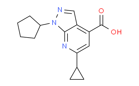 CAS No. 953736-28-2, 1-Cyclopentyl-6-cyclopropyl-1H-pyrazolo[3,4-b]pyridine-4-carboxylic acid
