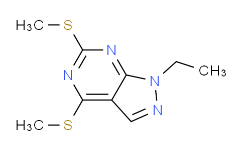 CAS No. 126867-53-6, 1-Ethyl-4,6-bis(methylthio)-1H-pyrazolo[3,4-d]pyrimidine