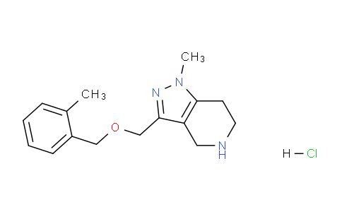 CAS No. 1332529-67-5, 1-Methyl-3-(((2-methylbenzyl)oxy)methyl)-4,5,6,7-tetrahydro-1H-pyrazolo[4,3-c]pyridine hydrochloride