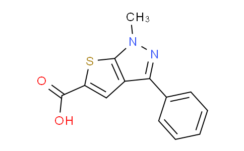 CAS No. 25252-47-5, 1-Methyl-3-phenyl-1H-thieno[2,3-c]pyrazole-5-carboxylic acid