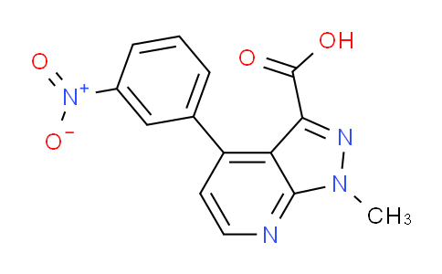 CAS No. 1354706-23-2, 1-Methyl-4-(3-nitrophenyl)-1H-pyrazolo[3,4-b]pyridine-3-carboxylic acid