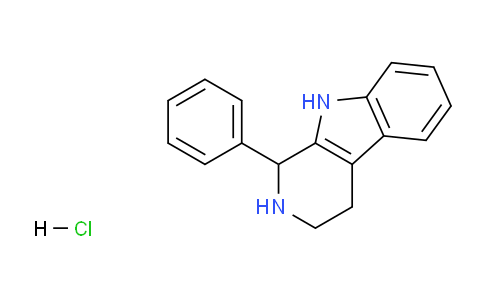 CAS No. 3574-01-4, 1-Phenyl-2,3,4,9-tetrahydro-1H-pyrido[3,4-b]indole hydrochloride