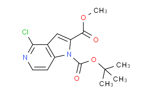 CAS No. 1418287-34-9, 1-tert-Butyl 2-methyl 4-chloro-1H-pyrrolo[3,2-c]pyridine-1,2-dicarboxylate
