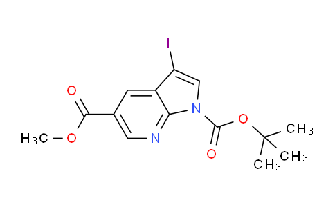 CAS No. 1403746-51-9, 1-tert-Butyl 5-methyl 3-iodo-1H-pyrrolo[2,3-b]pyridine-1,5-dicarboxylate