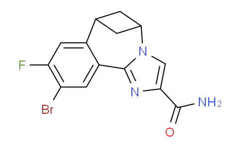 CAS No. 1451085-29-2, 10-Bromo-9-fluoro-6,7-dihydro-5H-5,7-methanobenzo[c]imidazo[1,2-a]azepine-2-carboxamide
