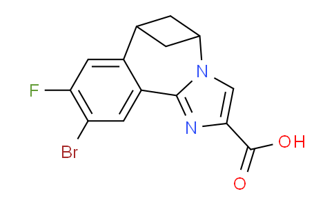 CAS No. 1451085-28-1, 10-Bromo-9-fluoro-6,7-dihydro-5H-5,7-methanobenzo[c]imidazo[1,2-a]azepine-2-carboxylic acid