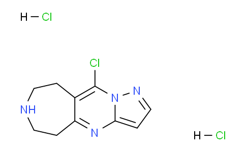 CAS No. 1692481-21-2, 10-Chloro-6,7,8,9-tetrahydro-5H-pyrazolo[1',5':1,2]pyrimido[4,5-d]azepine dihydrochloride