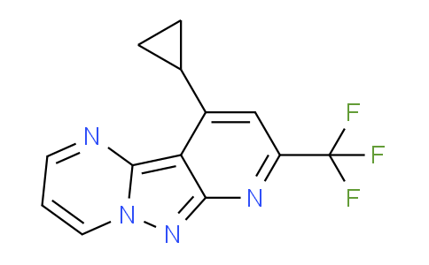 CAS No. 832739-28-3, 10-Cyclopropyl-8-(trifluoromethyl)pyrido[2',3':3,4]pyrazolo[1,5-a]pyrimidine