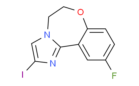 CAS No. 1823257-34-6, 10-Fluoro-2-iodo-5,6-dihydrobenzo[f]imidazo[1,2-d][1,4]oxazepine