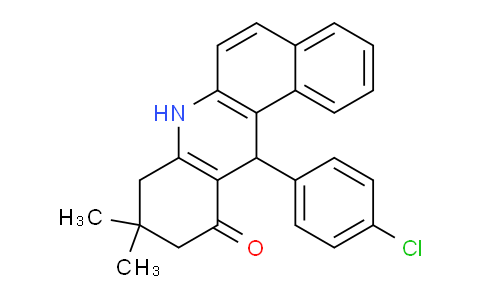 CAS No. 326903-19-9, 12-(4-Chlorophenyl)-9,9-dimethyl-8,9,10,12-tetrahydrobenzo[a]acridin-11(7H)-one