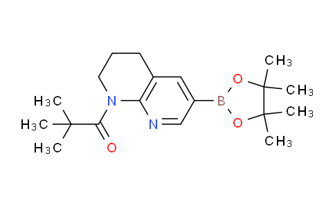 CAS No. 1222533-83-6, 2,2-Dimethyl-1-(6-(4,4,5,5-tetramethyl-1,3,2-dioxaborolan-2-yl)-3,4-dihydro-1,8-naphthyridin-1(2H)-yl)propan-1-one