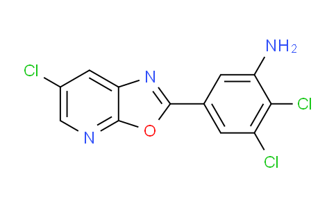 CAS No. 1354755-43-3, 2,3-Dichloro-5-(6-chlorooxazolo[5,4-b]pyridin-2-yl)aniline