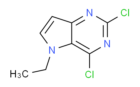 CAS No. 129872-82-8, 2,4-Dichloro-5-ethyl-5H-pyrrolo[3,2-d]pyrimidine
