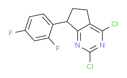 CAS No. 1263869-63-1, 2,4-Dichloro-7-(2,4-difluorophenyl)-6,7-dihydro-5H-cyclopenta[d]pyrimidine