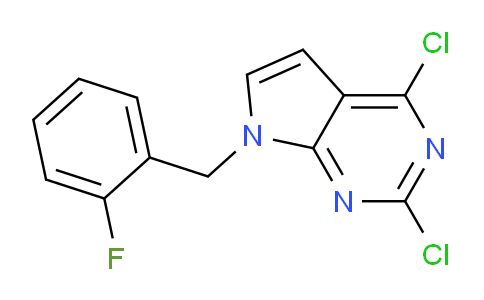 CAS No. 1075205-27-4, 2,4-Dichloro-7-(2-fluorobenzyl)-7H-pyrrolo[2,3-d]pyrimidine