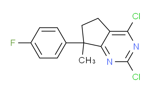 CAS No. 1356010-00-8, 2,4-Dichloro-7-(4-fluorophenyl)-7-methyl-6,7-dihydro-5H-cyclopenta[d]pyrimidine