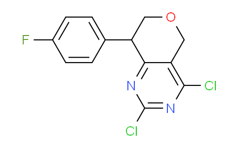 CAS No. 1263868-84-3, 2,4-Dichloro-8-(4-fluorophenyl)-7,8-dihydro-5H-pyrano[4,3-d]pyrimidine