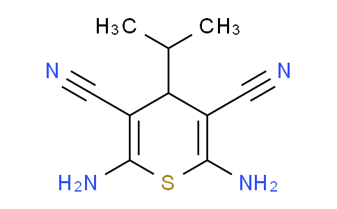 CAS No. 180537-84-2, 2,6-Diamino-4-isopropyl-4H-thiopyran-3,5-dicarbonitrile