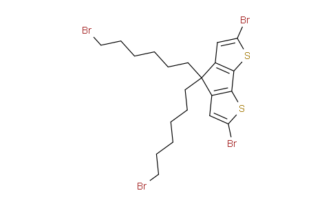 CAS No. 1426829-76-6, 2,6-Dibromo-4,4-bis(6-bromohexyl)-4H-cyclopenta[1,2-b:5,4-b']dithiophene