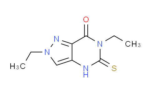 CAS No. 828299-89-4, 2,6-Diethyl-5-thioxo-5,6-dihydro-2H-pyrazolo[4,3-d]pyrimidin-7(4H)-one