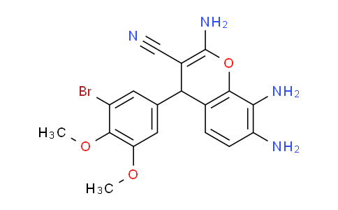 CAS No. 475576-83-1, 2,7,8-Triamino-4-(3-bromo-4,5-dimethoxyphenyl)-4H-chromene-3-carbonitrile