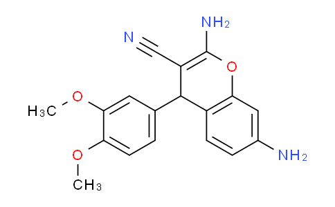 CAS No. 326919-67-9, 2,7-Diamino-4-(3,4-dimethoxyphenyl)-4H-chromene-3-carbonitrile