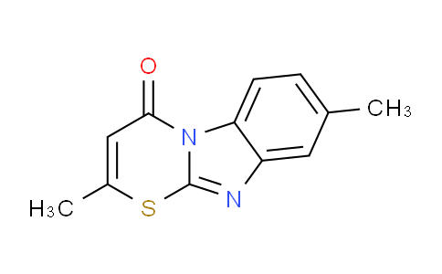 CAS No. 64411-77-4, 2,8-Dimethyl-4H-benzo[4,5]imidazo[2,1-b][1,3]thiazin-4-one
