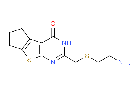 CAS No. 1144461-80-2, 2-(((2-Aminoethyl)thio)methyl)-6,7-dihydro-3H-cyclopenta[4,5]thieno[2,3-d]pyrimidin-4(5H)-one