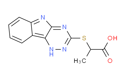CAS No. 333787-61-4, 2-((1H-[1,2,4]Triazino[5,6-b]indol-3-yl)thio)propanoic acid