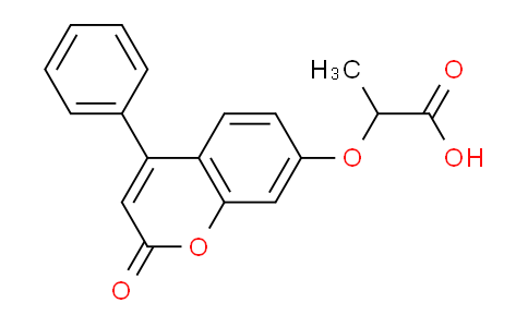 CAS No. 270596-08-2, 2-((2-Oxo-4-phenyl-2H-chromen-7-yl)oxy)propanoic acid