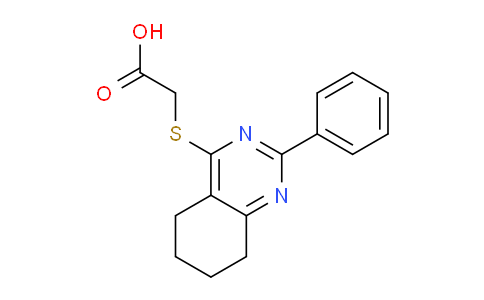 CAS No. 632289-45-3, 2-((2-Phenyl-5,6,7,8-tetrahydroquinazolin-4-yl)thio)acetic acid
