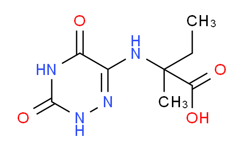 CAS No. 1177338-16-7, 2-((3,5-Dioxo-2,3,4,5-tetrahydro-1,2,4-triazin-6-yl)amino)-2-methylbutanoic acid