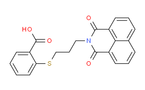 CAS No. 325850-81-5, 2-((3-(1,3-Dioxo-1H-benzo[de]isoquinolin-2(3H)-yl)propyl)thio)benzoic acid