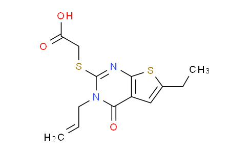 CAS No. 380453-43-0, 2-((3-Allyl-6-ethyl-4-oxo-3,4-dihydrothieno[2,3-d]pyrimidin-2-yl)thio)acetic acid