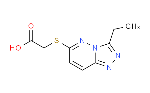 CAS No. 1179379-45-3, 2-((3-Ethyl-[1,2,4]triazolo[4,3-b]pyridazin-6-yl)thio)acetic acid