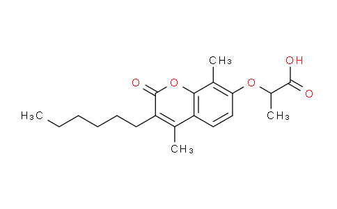 CAS No. 438030-17-2, 2-((3-Hexyl-4,8-dimethyl-2-oxo-2H-chromen-7-yl)oxy)propanoic acid