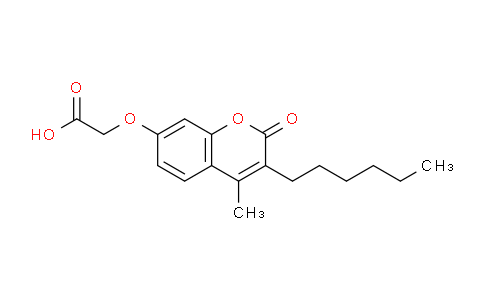 CAS No. 438030-04-7, 2-((3-Hexyl-4-methyl-2-oxo-2H-chromen-7-yl)oxy)acetic acid