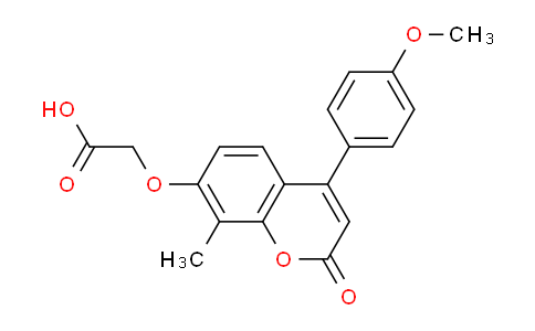 CAS No. 384362-18-9, 2-((4-(4-Methoxyphenyl)-8-methyl-2-oxo-2H-chromen-7-yl)oxy)acetic acid