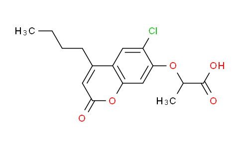 CAS No. 690678-46-7, 2-((4-Butyl-6-chloro-2-oxo-2H-chromen-7-yl)oxy)propanoic acid