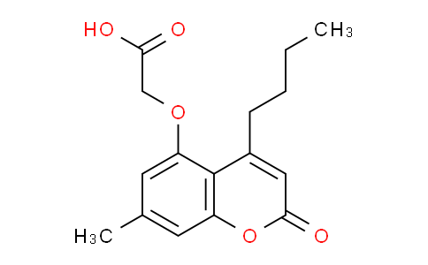 CAS No. 843619-90-9, 2-((4-Butyl-7-methyl-2-oxo-2H-chromen-5-yl)oxy)acetic acid