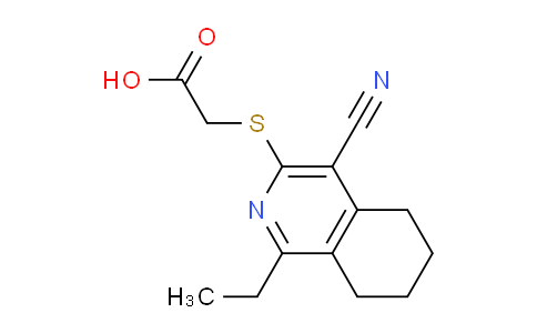 CAS No. 95546-61-5, 2-((4-Cyano-1-ethyl-5,6,7,8-tetrahydroisoquinolin-3-yl)thio)acetic acid