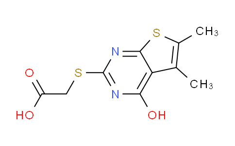 CAS No. 54968-60-4, 2-((4-Hydroxy-5,6-dimethylthieno[2,3-d]pyrimidin-2-yl)thio)acetic acid