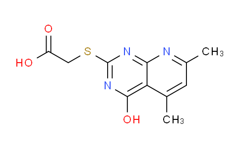 CAS No. 443749-00-6, 2-((4-Hydroxy-5,7-dimethylpyrido[2,3-d]pyrimidin-2-yl)thio)acetic acid